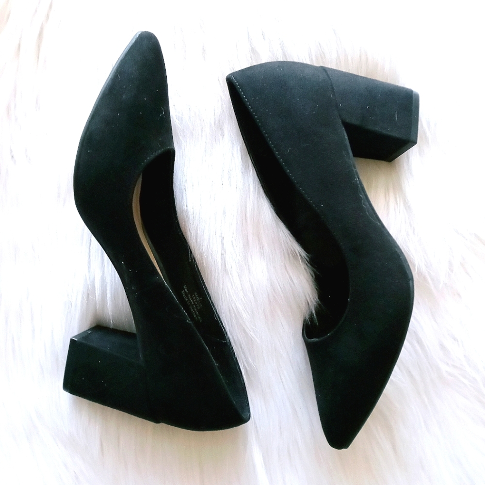 💜Xappeal Black "Suede" Heels (7) - Like New!